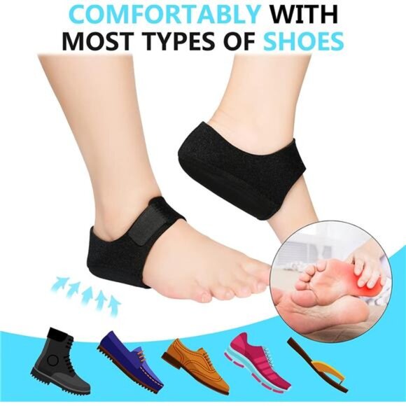 Heel Protectors, Heel Cups, Gel Heel Cushion Support for Plantar Fasciitis - Picture 5 of 7